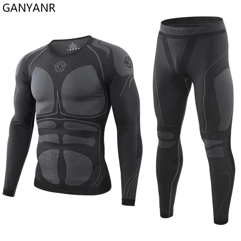GANYANR Men Running Sets Sports Tracksuit For Fitness And Training