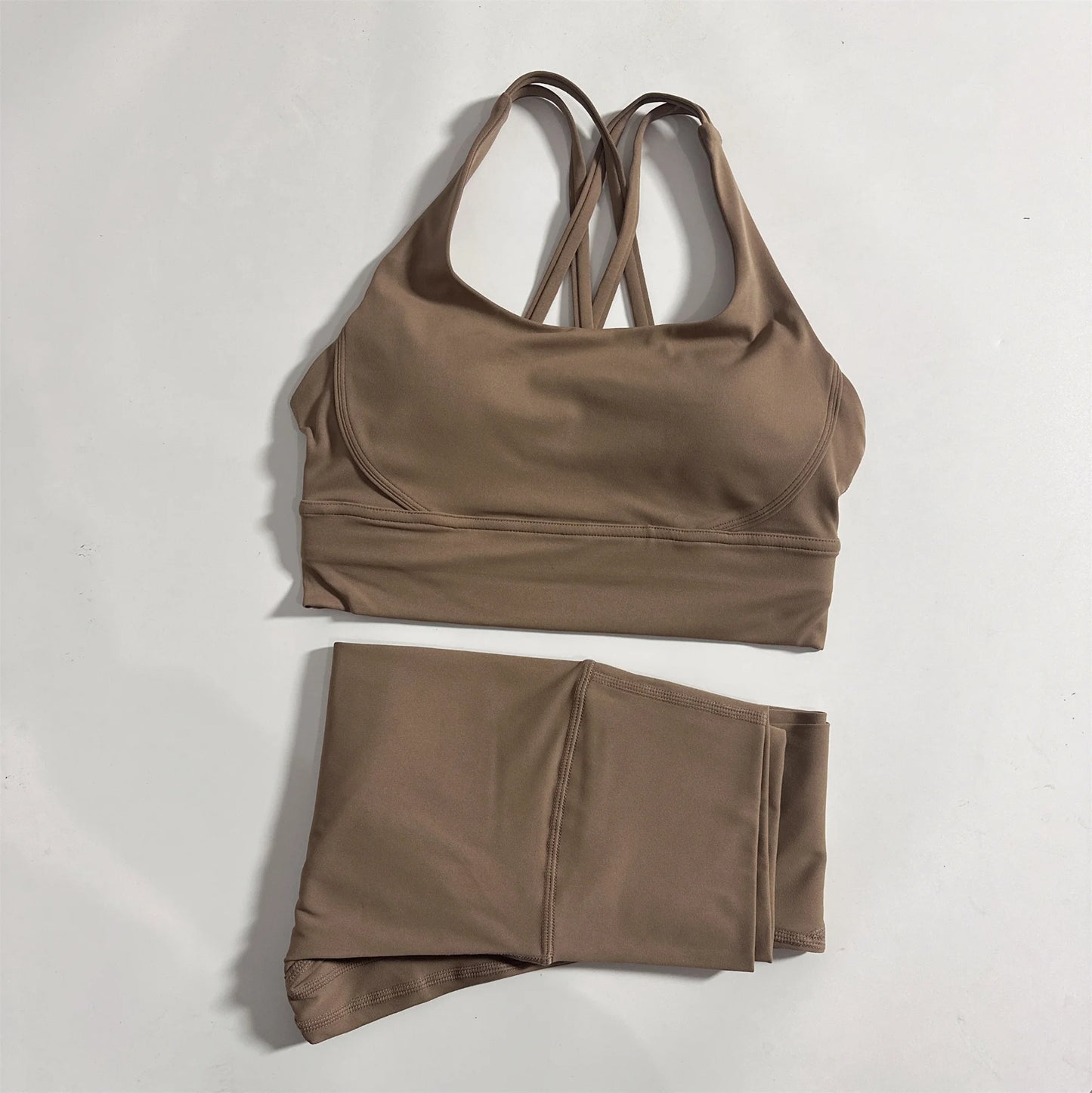 Two Piece Gym Fitness Set High Waist Yoga Leggings Bra