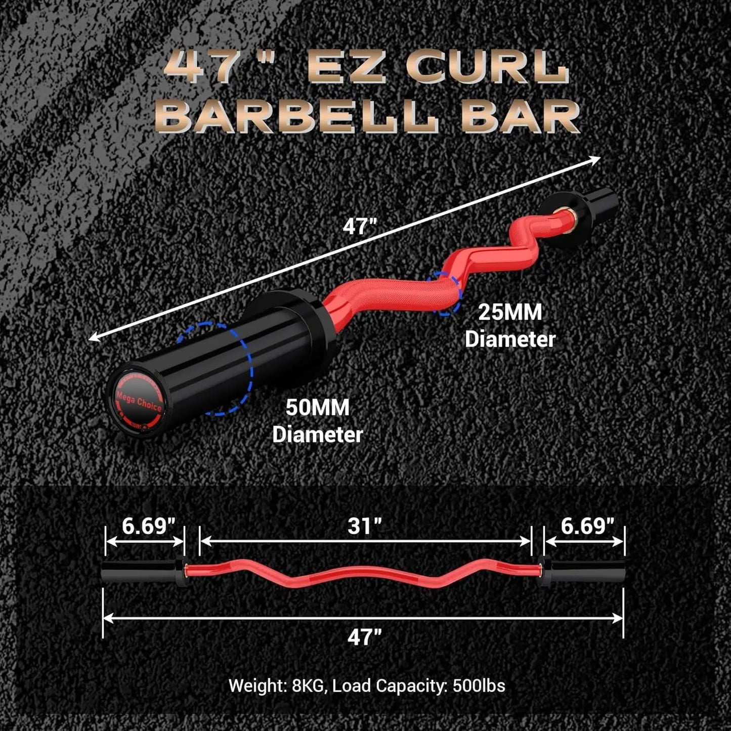 Twister CK EZ Curl Bar For Weightlifting And Powerlifting
