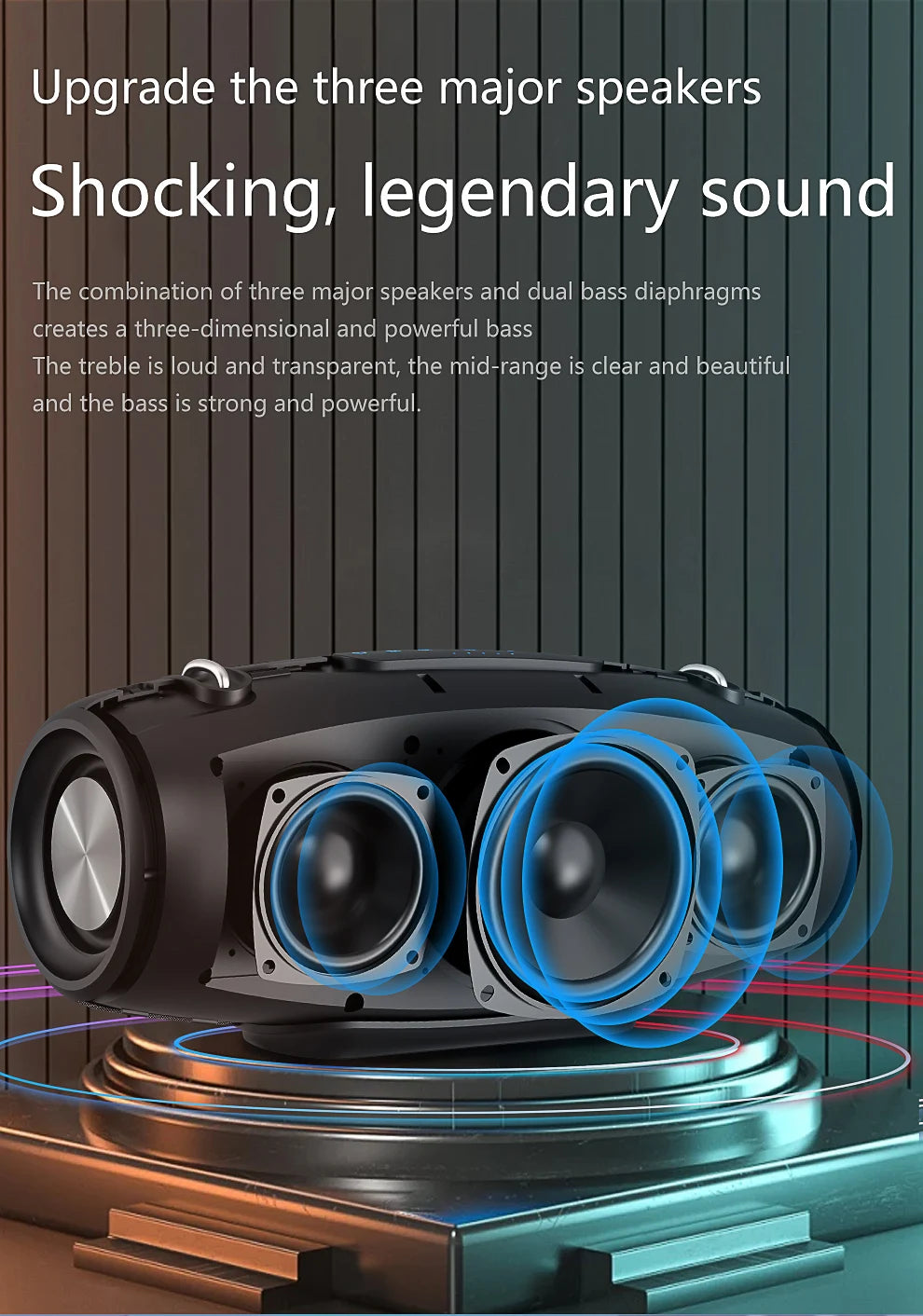 Zealot S67 Wireless Speaker Outdoor Waterproof Portable With Shoulder Strap