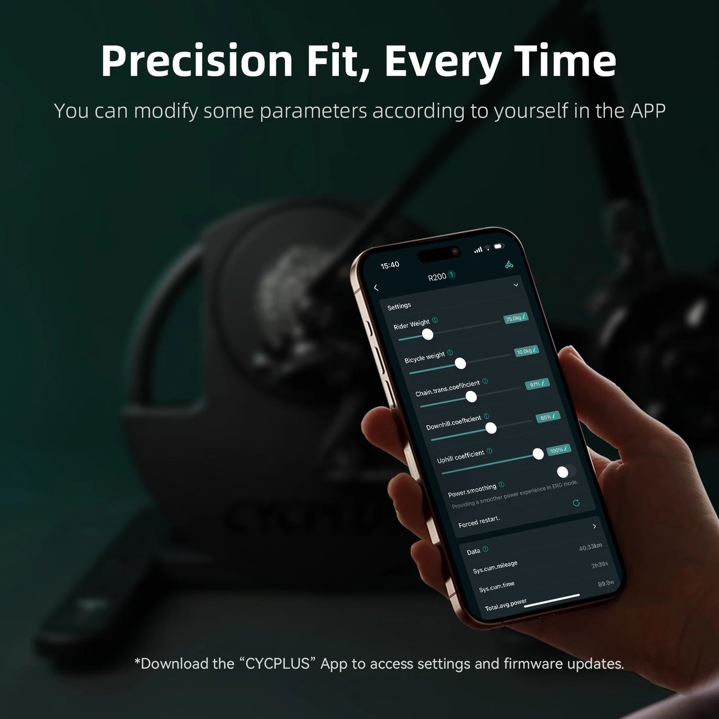 Cycplus R200 Smart Bike Trainer 2200W Indoor Power ANT Plus And BLE 5.0 Compatible For Precision Studio Workouts