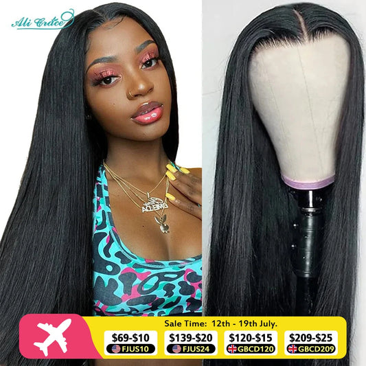 Ali Grace Glueless Straight Lace Front Human Hair Wig