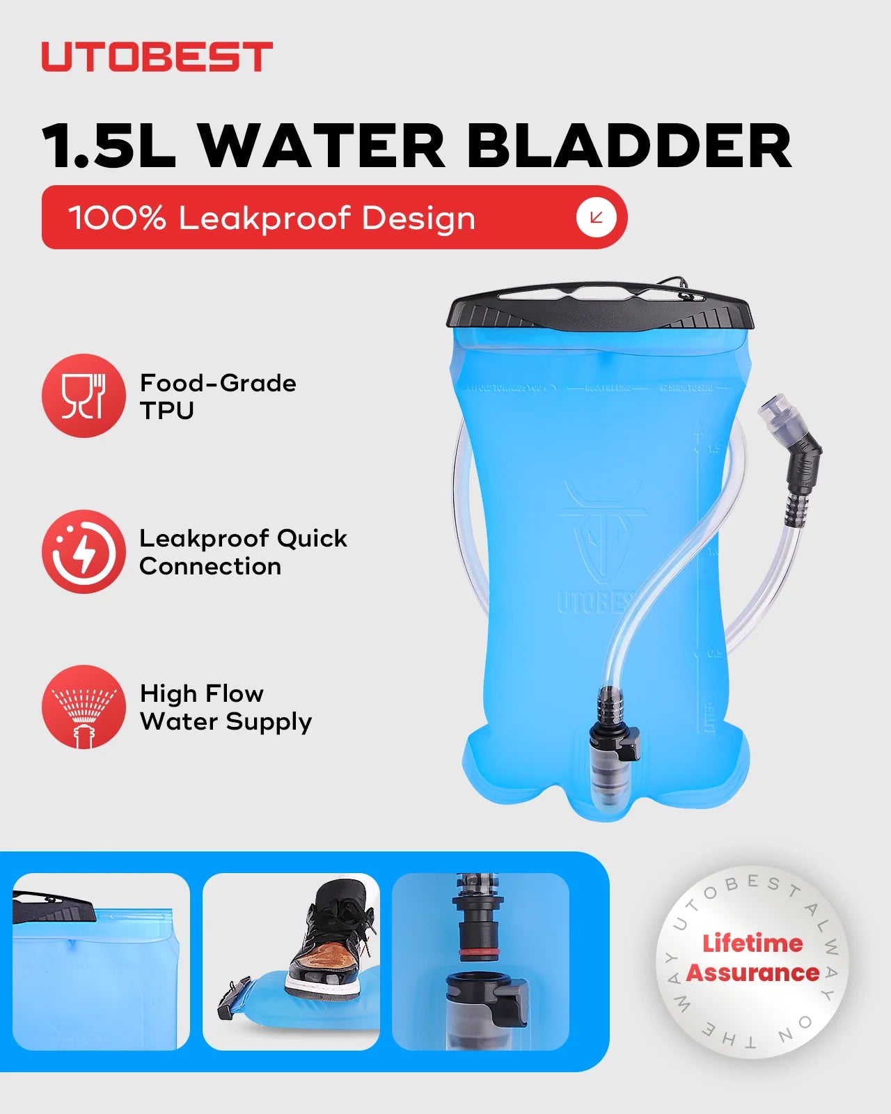 UTOBEST 2 Pack 5L Running Vest With 1.5L Hydration Reservoir Ultralight Multi Pocket For Camping And Fishing