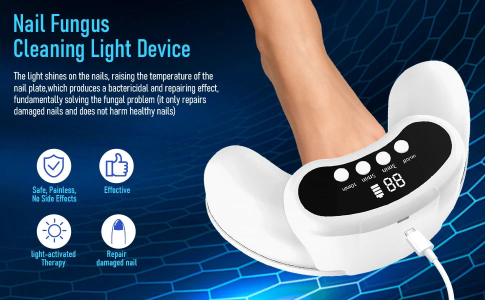 KTS 45W Nail Fungus Treatment Device With 30 LEDs 470nm 905nm