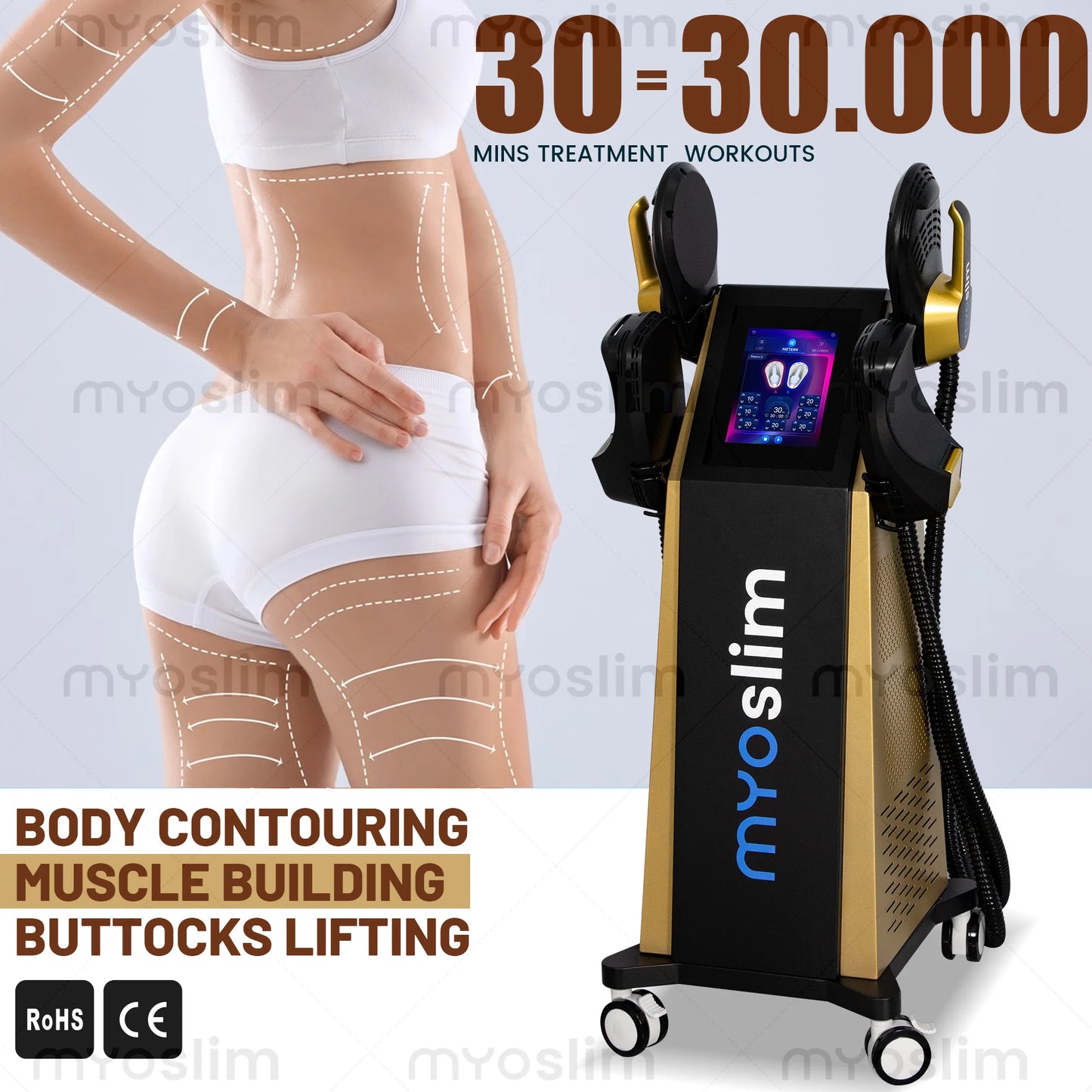 Myoslim RF High Intensity Electromagnetic Body Sculpting Machine