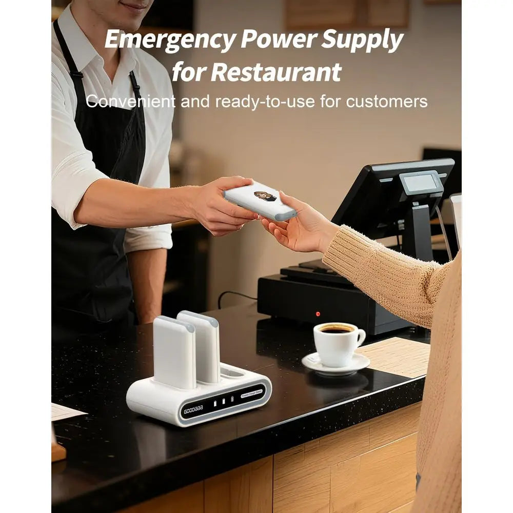 10000mAh Power Bank With Built In Cables And Triple USB