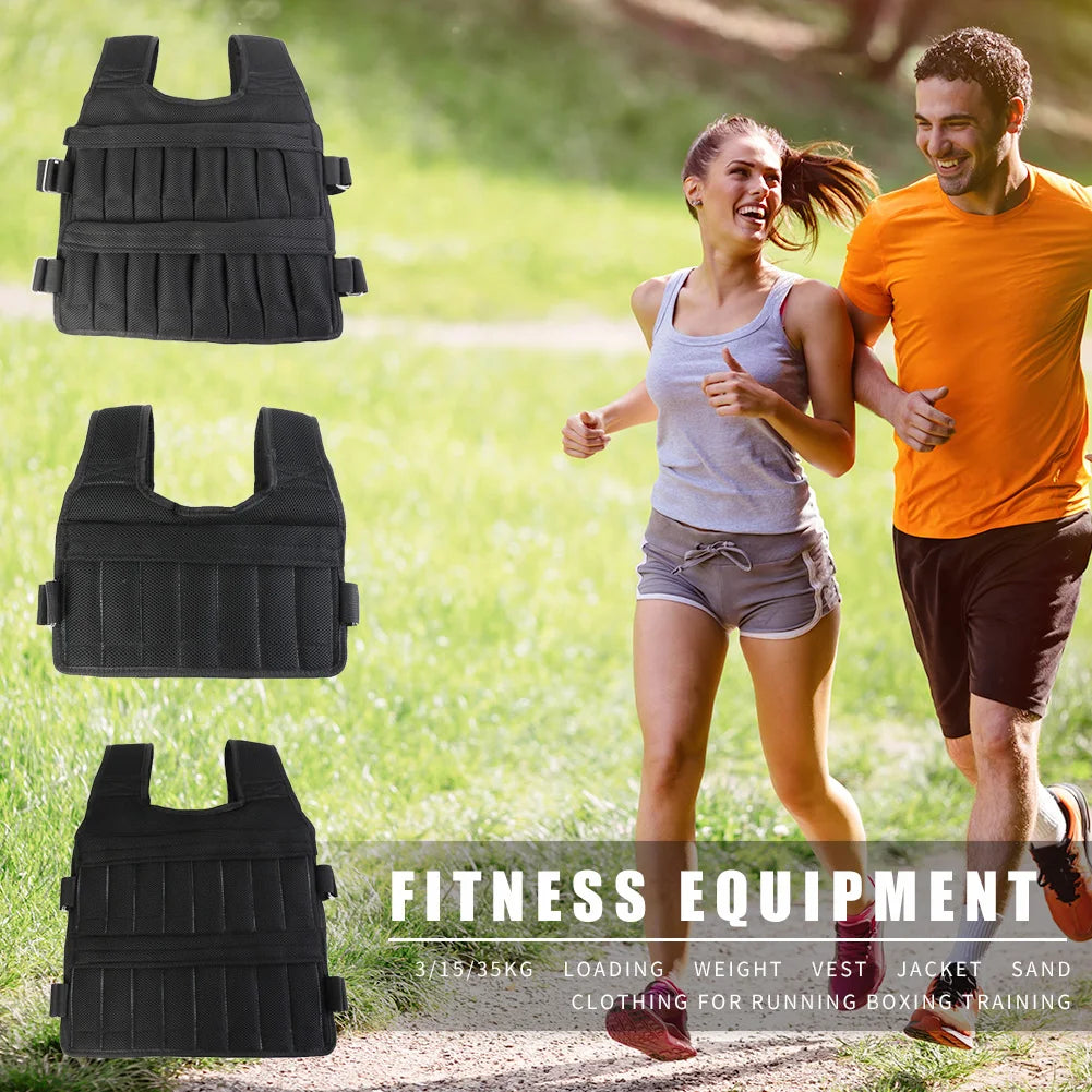 VKTECH Loading Weighted Vest Adjustable Sand Filled For Running And Training