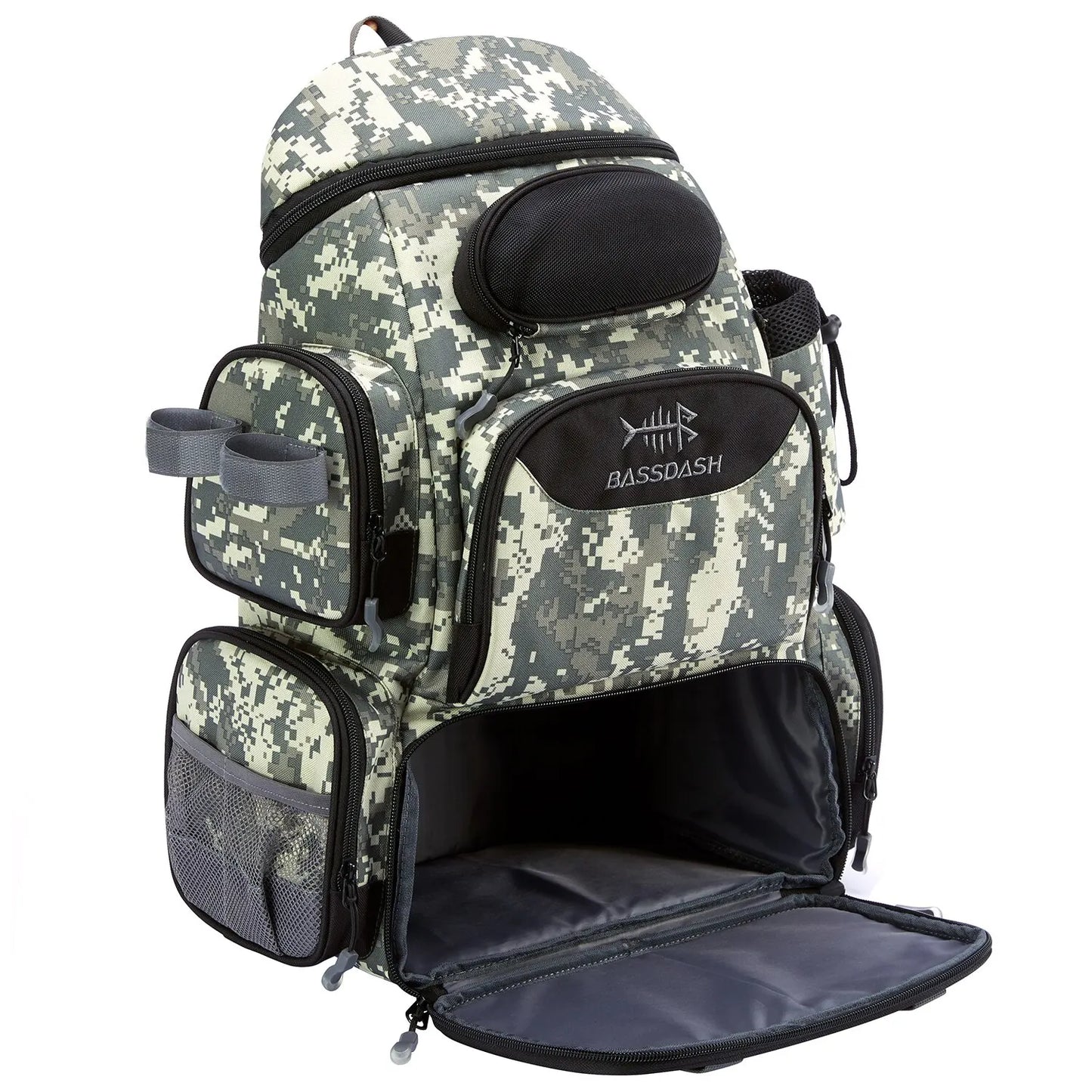 Bassdash Lightweight Tactical Fishing Bag Tackle Backpack Multifunctional Storage System