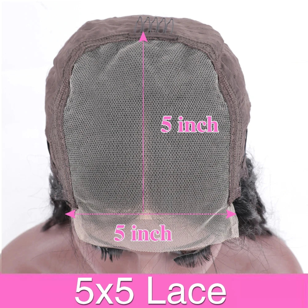 Baluiki HD Transparent Lace Frontal Wig 200 Density Remy Brazilian Hair 360 Lace 13x6 Panel