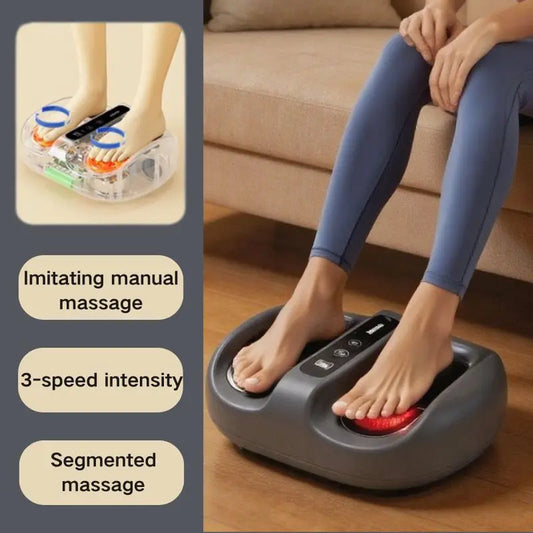 Mini Finger Foot Massager With Hot Compress Deep Kneading And Vibration