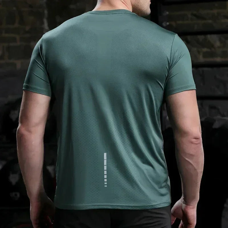Shedao Men's Summer Breathable Quick Dry Cycling Top Outdoor Running T Shirt