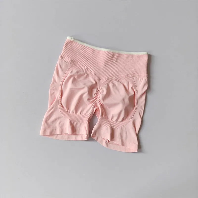 Women's High Waist Seamless Yoga Shorts For Gym And Running