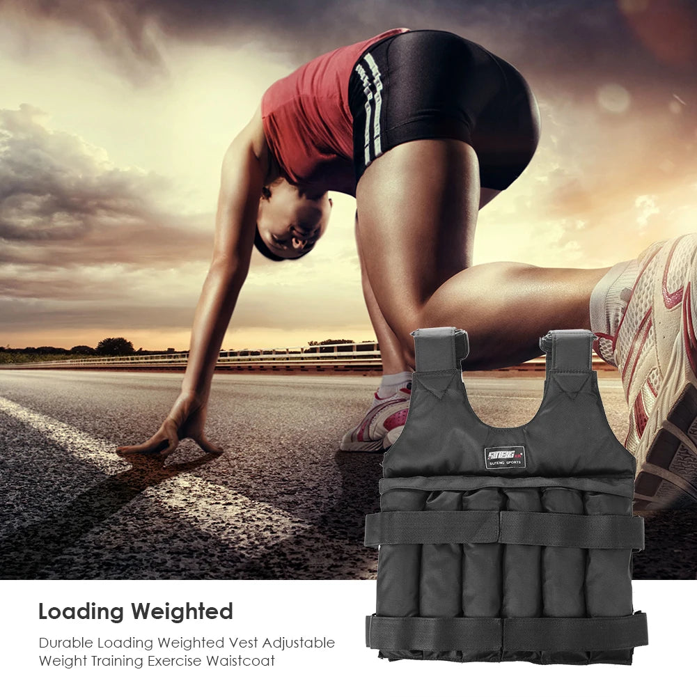 VKTECH Loading Weighted Vest Adjustable Sand Filled For Running And Training