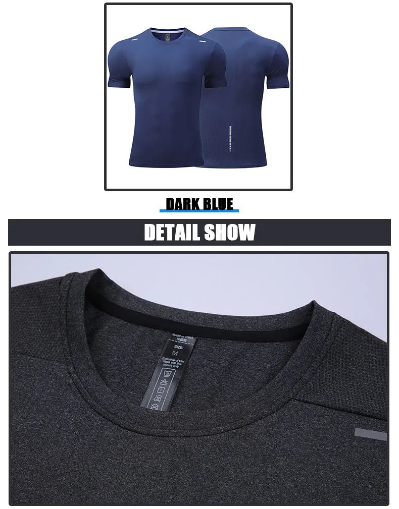 Shedao Men's Summer Breathable Quick Dry Cycling Top Outdoor Running T Shirt