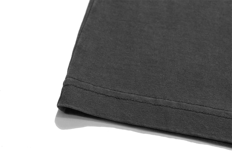 ZODF Basic Solid Washed Cotton Tee For Men Unisex Streetwear
