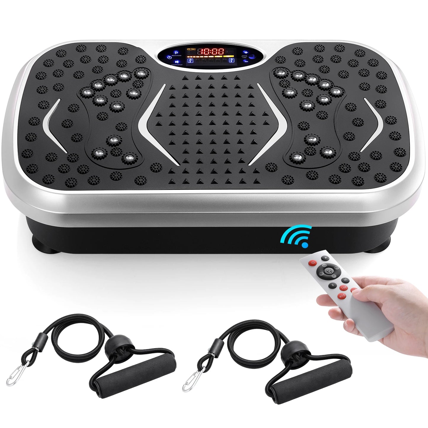 Homfa Vibration Plate Exercise Machine For Full Body Workout Bands