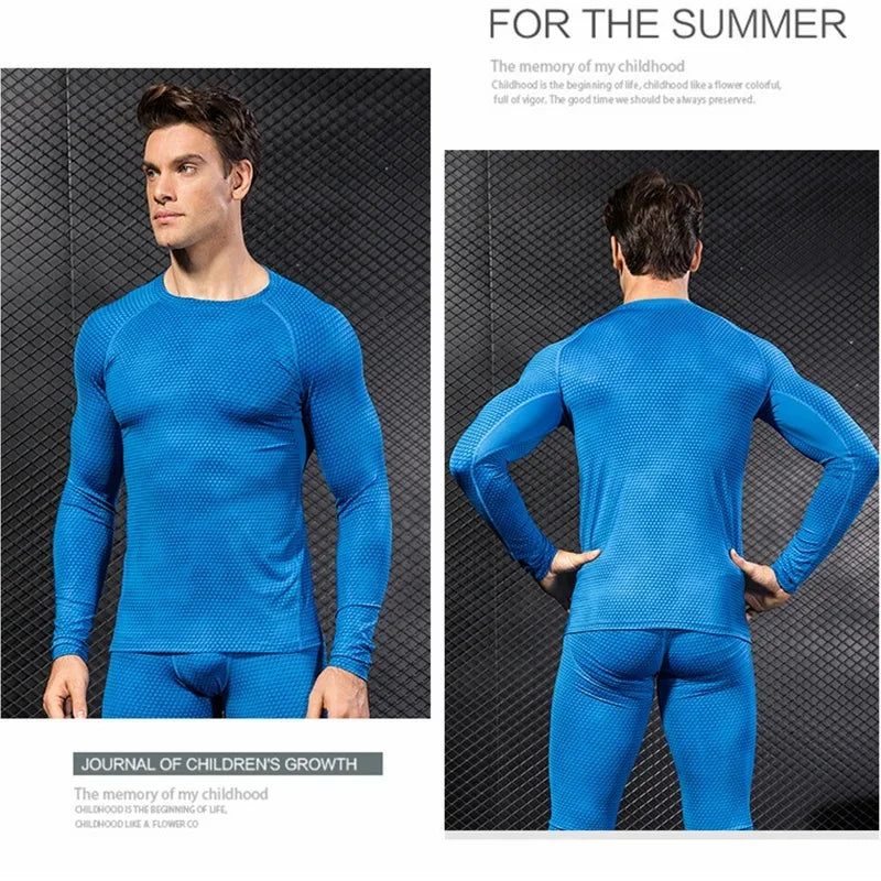 Men's Fitness Running Long Sleeve Quick Dry Training Shirt