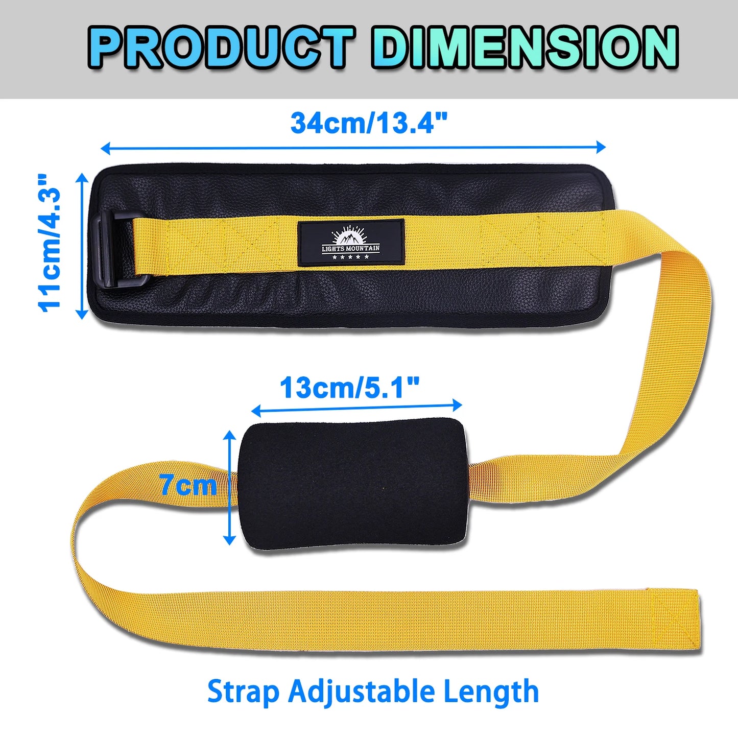 Adjustable Nordic Hamstring Curl Strap With Large Door Anchor Neoprene