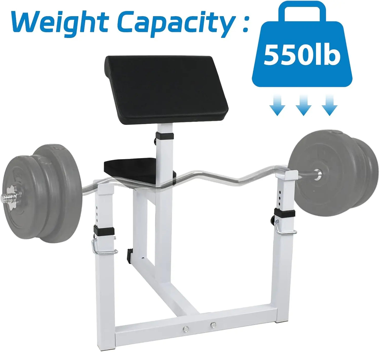 Adjustable Preacher Curl Weight Bench For Arm Curl And Tricep Training