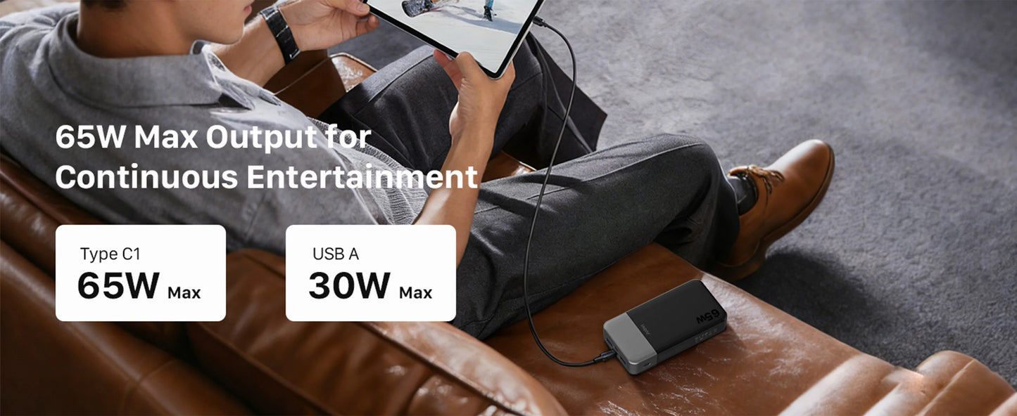 20000mAh 65W Laptop Power Bank PD3.0 Fast Charger for MacBook
