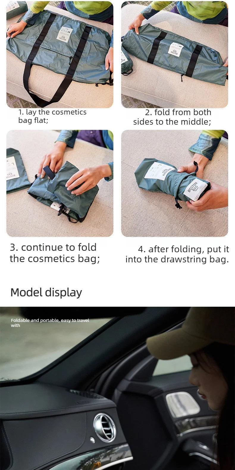 Foldable Travel Duffel Bag Waterproof Lightweight For Camping