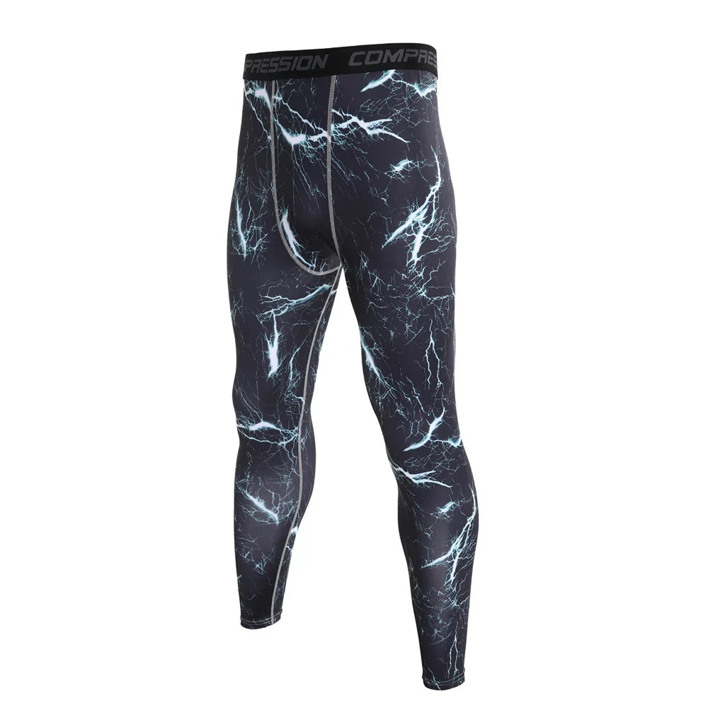Men's Camouflage Running Training Compression Leggings For Sports