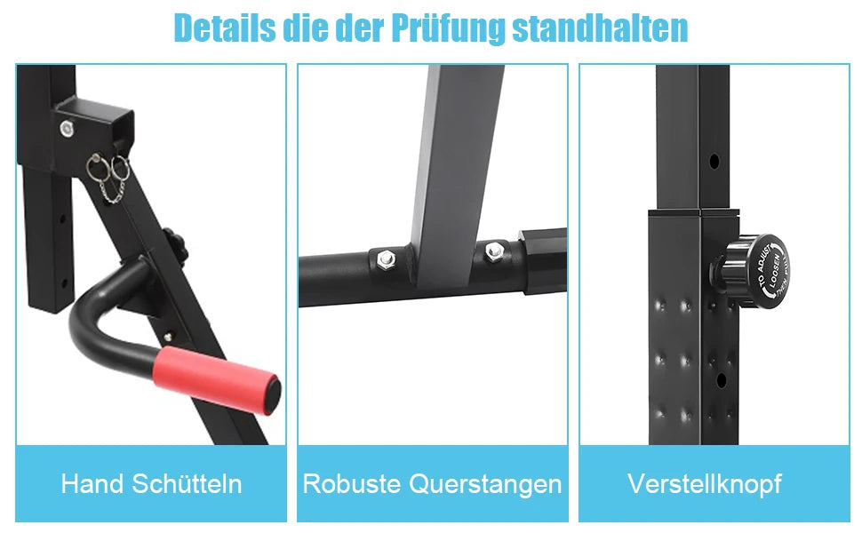 Foldable Power Tower Dip Station Triangular Pull Up Station