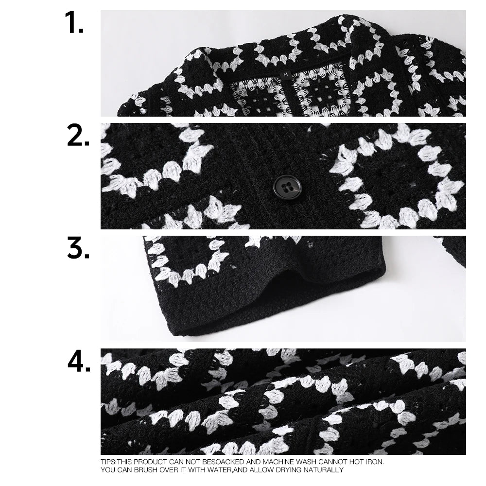 Men's Breathable Knit Printed Short Sleeve Top for Summer Comfort
