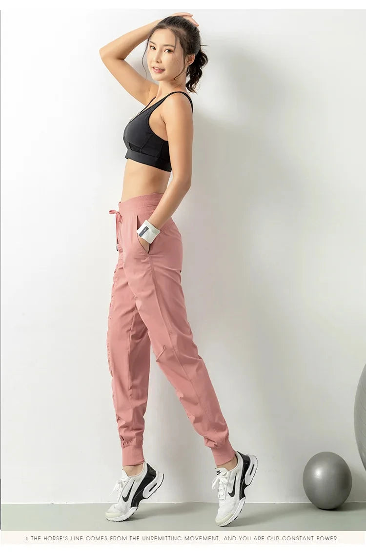 CZGUKE Women's Quick Dry Drawstring Joggers With Pockets