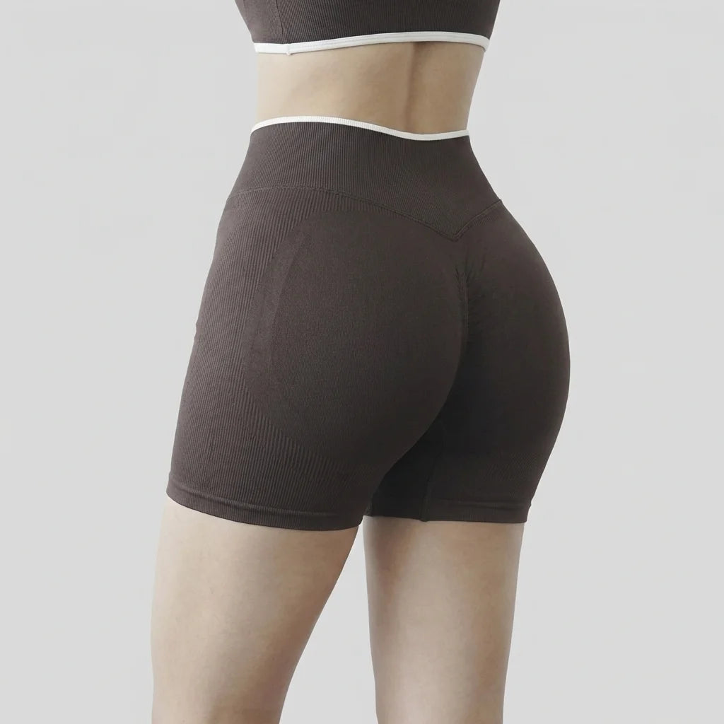 Women's High Waist Seamless Yoga Shorts For Gym And Running