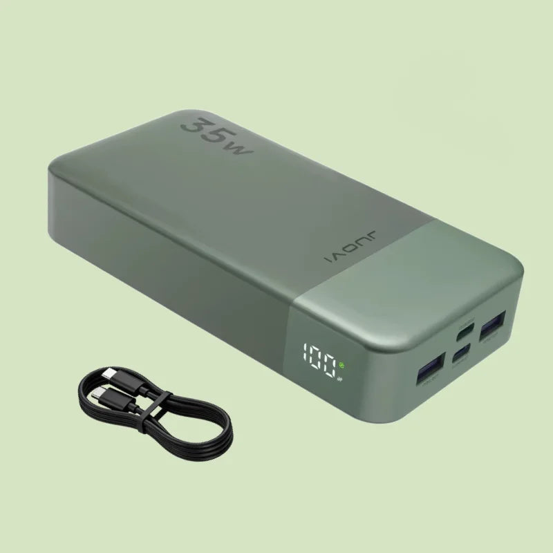 JUOVI 20000mAh PD 35W Power Bank With 4 USB Ports USB C USB A