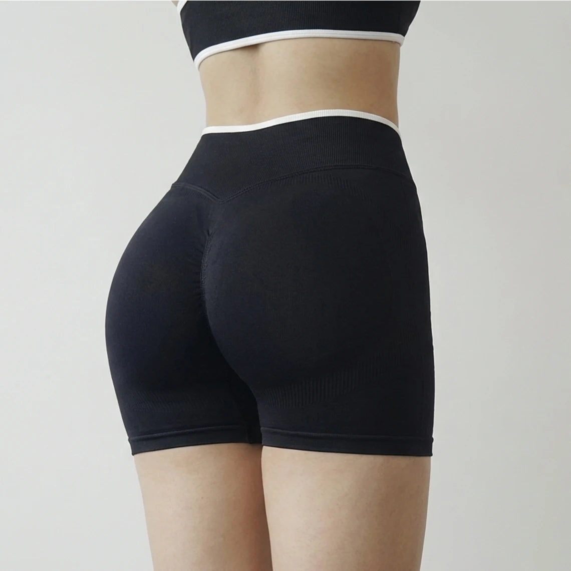 Women's High Waist Seamless Yoga Shorts For Gym And Running