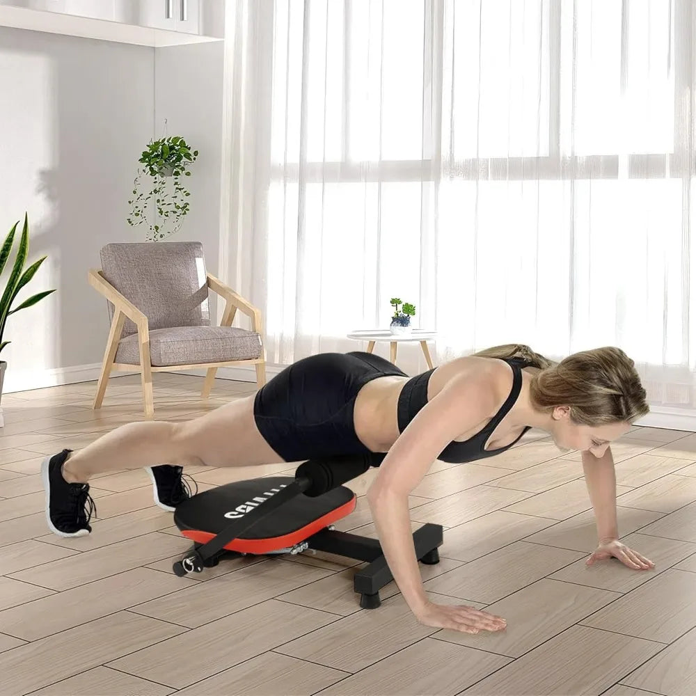 Adjustable Ab Crunch Machine With Resistance Bands Full Body Workout