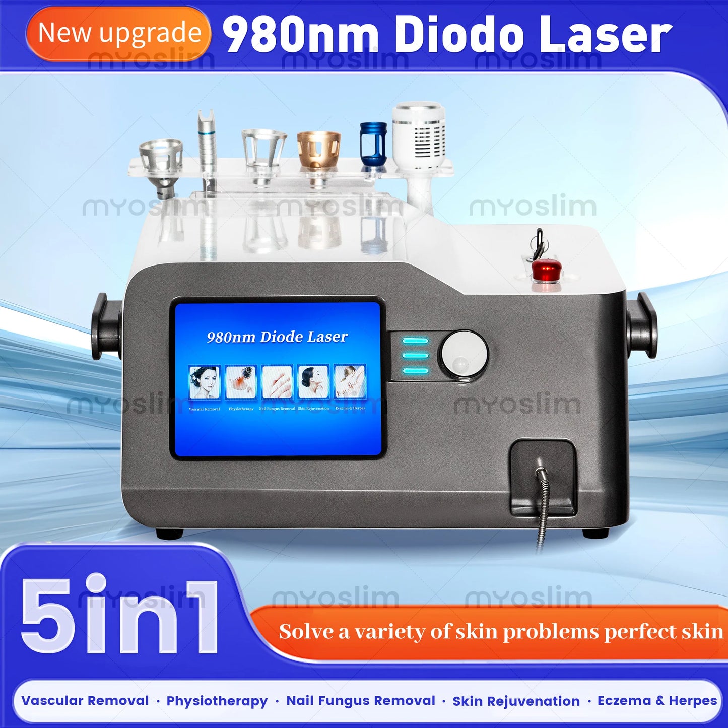 5 In 1 980nm Diode Laser Vascular Removal Nail Fungus