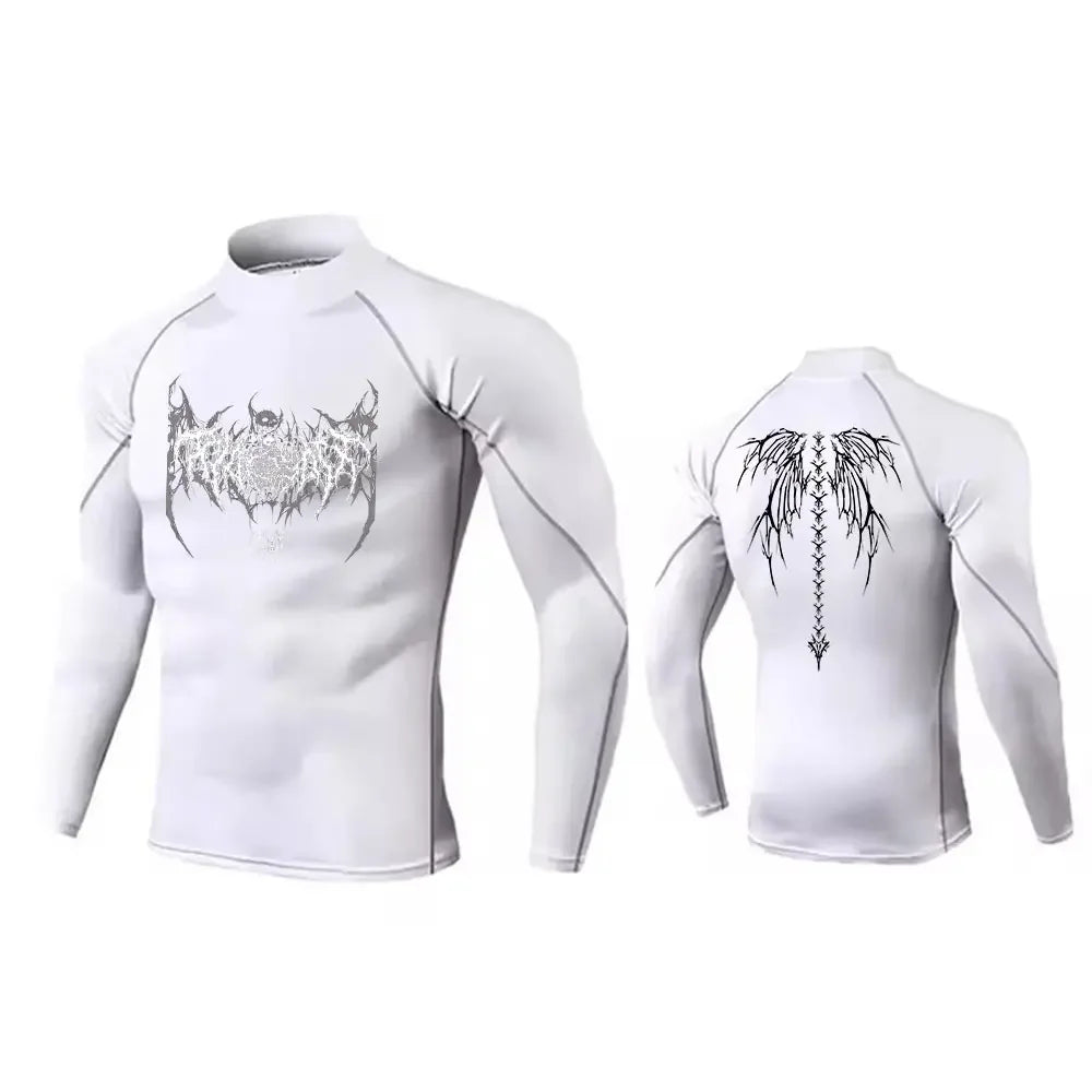 Mens Turtleneck Compression Shirt For Gym Performance Dry Rash Guard
