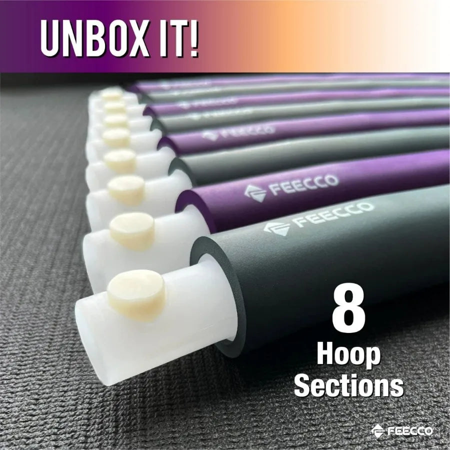 Weighted Fitness Hoop With Eight Detachable Sections For Adjustable Weight Loss And Home Workouts