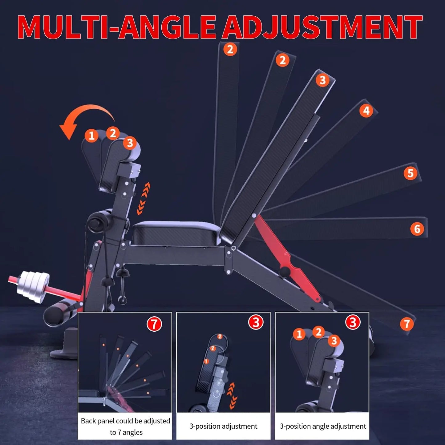 Foldable 14In1 Dumbbell Bench For Full Body Workout