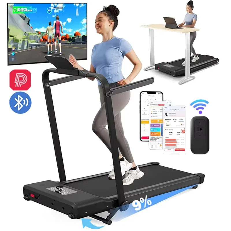 Nonedriving Walking Pad Treadmill With 9 Incline For Home Office Compact Quiet Walking Machine