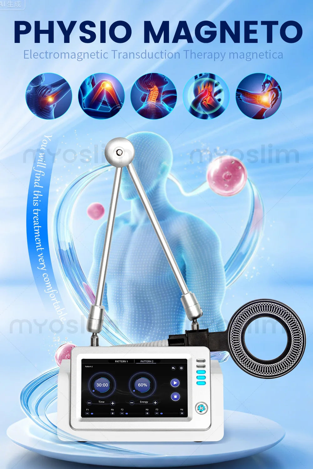 EMSZERO Portable Physio Magneto Therapy PEMF Machine For Pain Relief