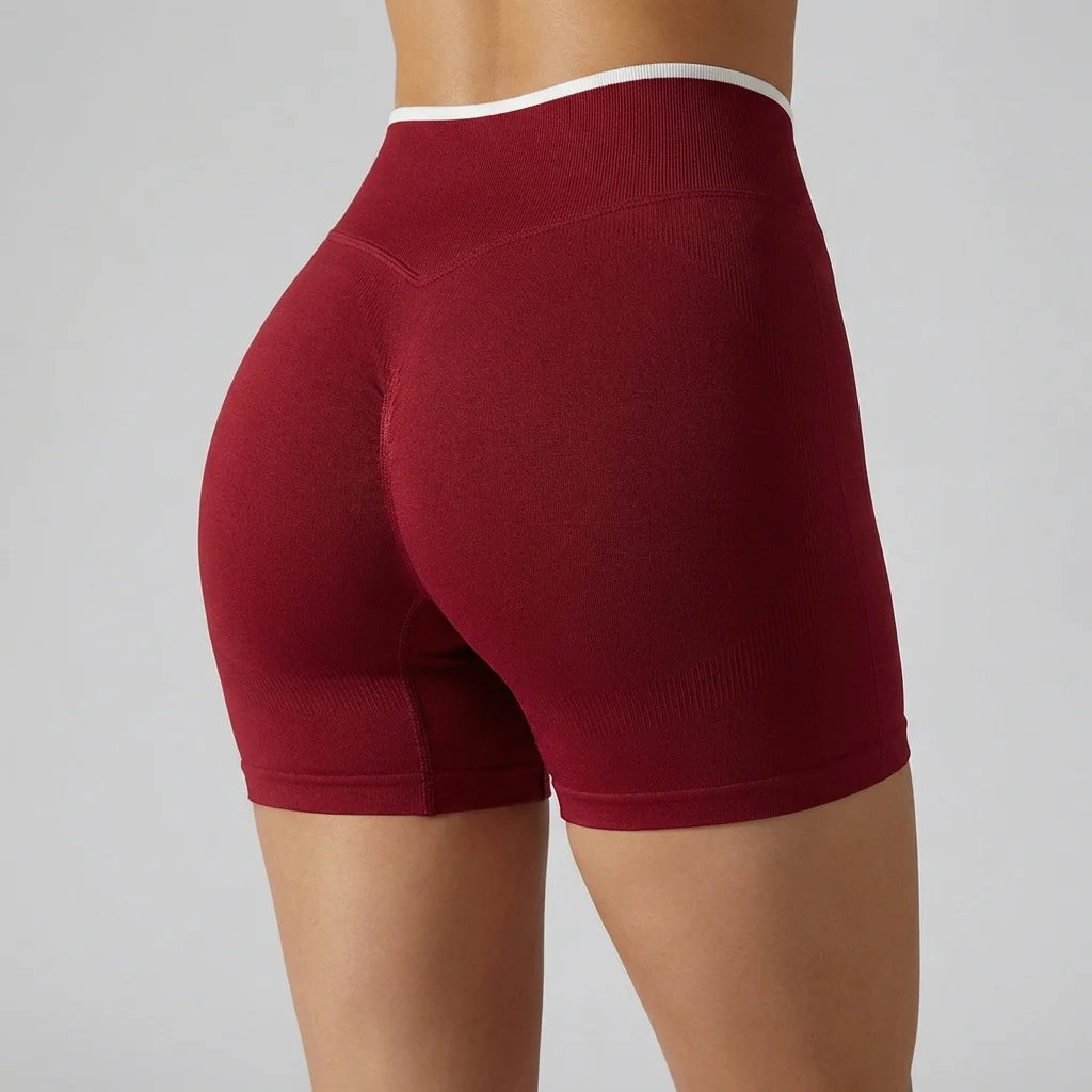 Women's High Waist Seamless Yoga Shorts For Gym And Running