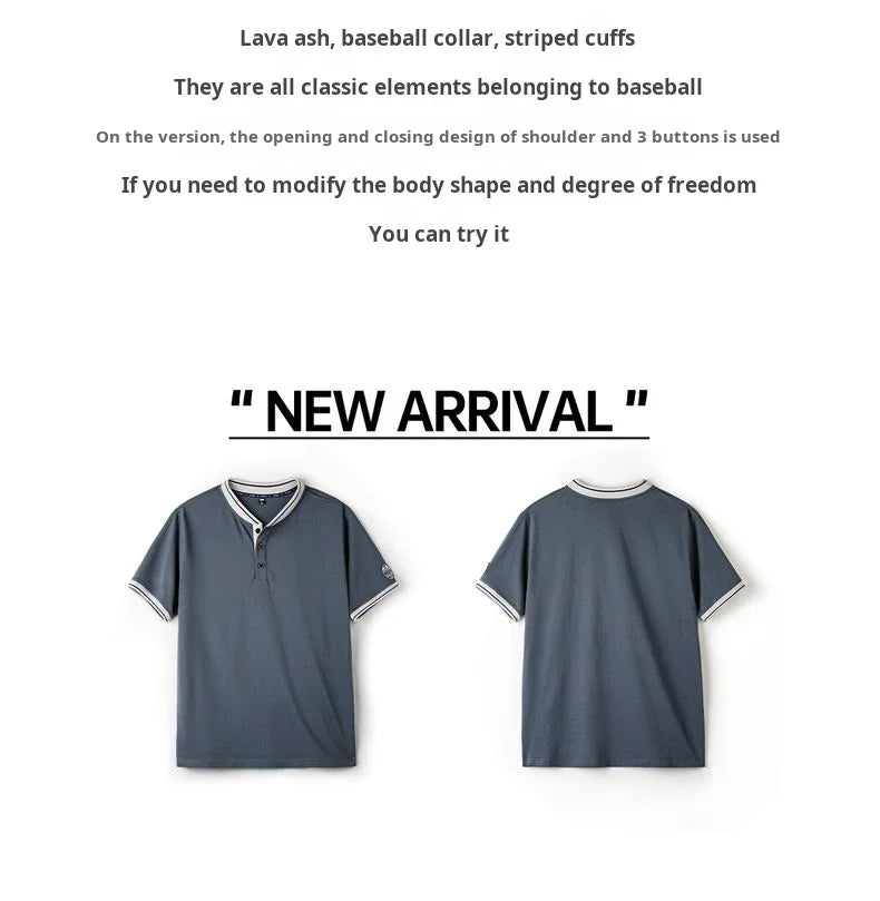 Maden Mens Vintage Henley Short Sleeve Tee Cotton Casual