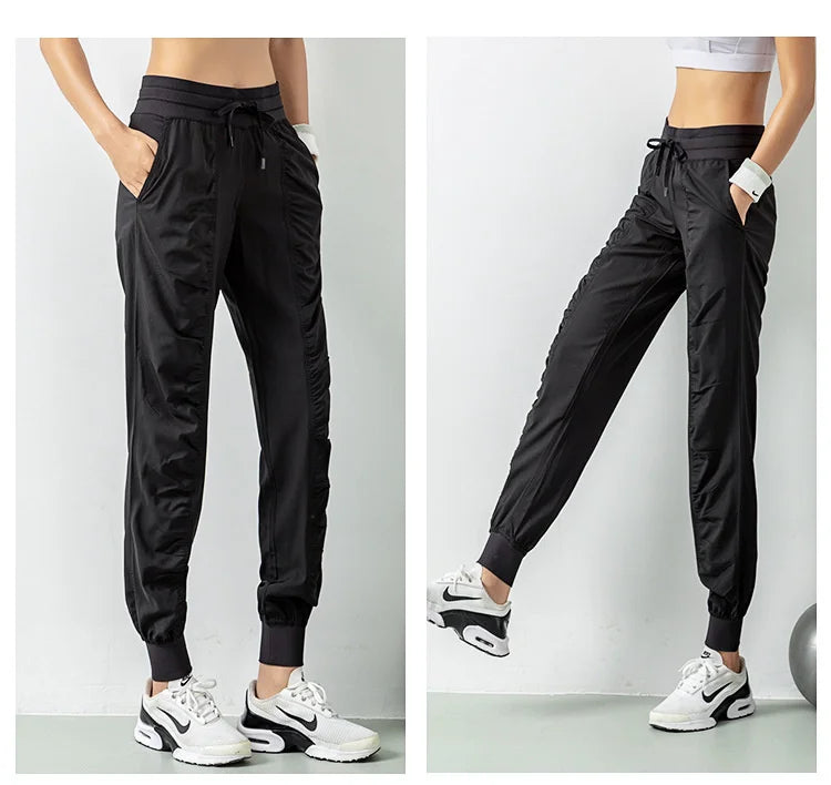 CZGUKE Women's Quick Dry Drawstring Joggers With Pockets
