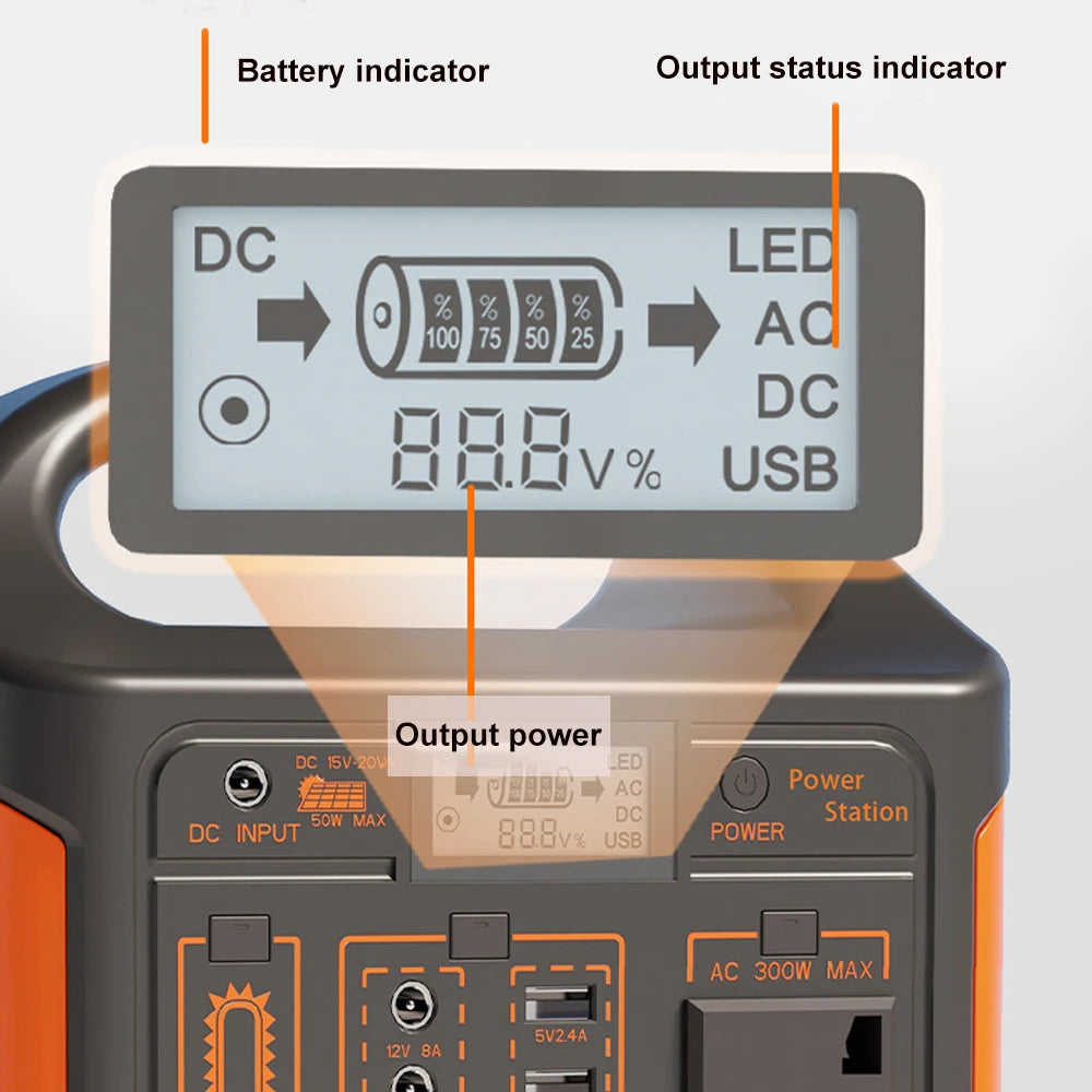 Jsdsolar Gaiaray 300W Portable Power Station 110V 460.8Wh Solar Generator