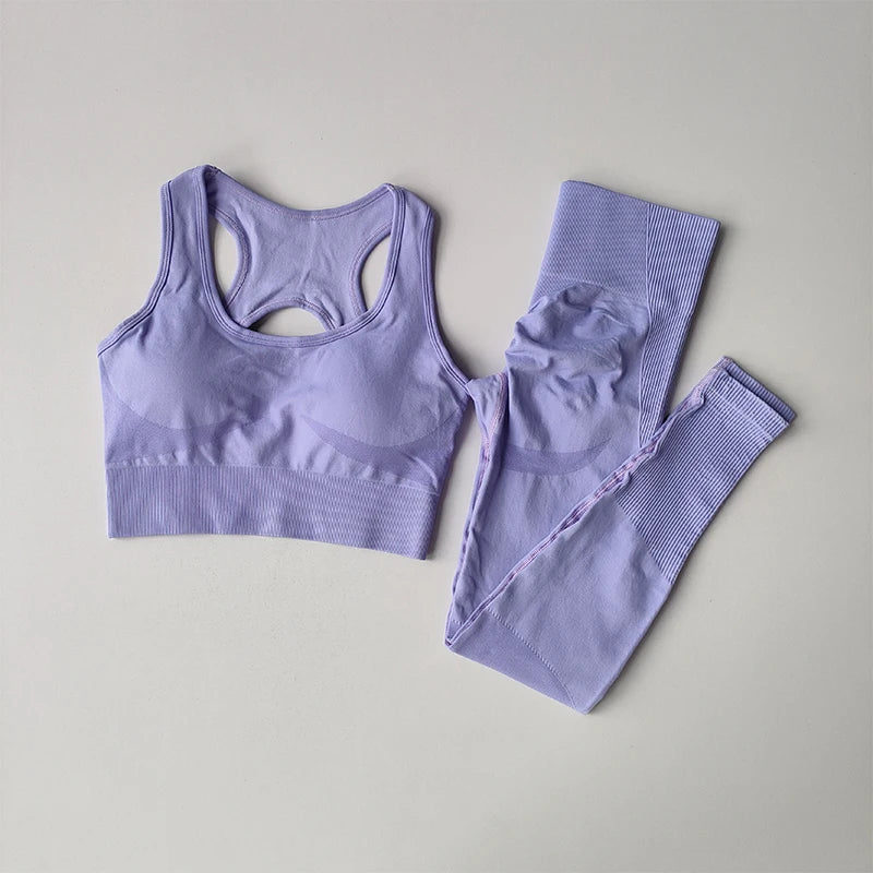 Women Sports Bra Set Yoga Leggings Tank Top 2 Piece