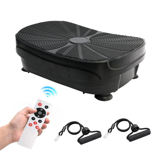 Vibration Plate Exercise Machine Portable Full Body Workout With Bands