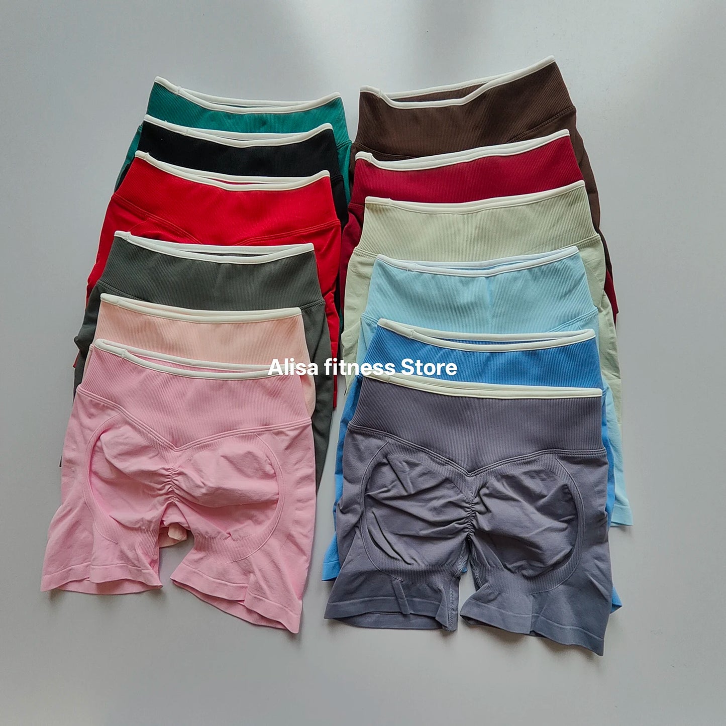 Women's High Waist Seamless Yoga Shorts For Gym And Running