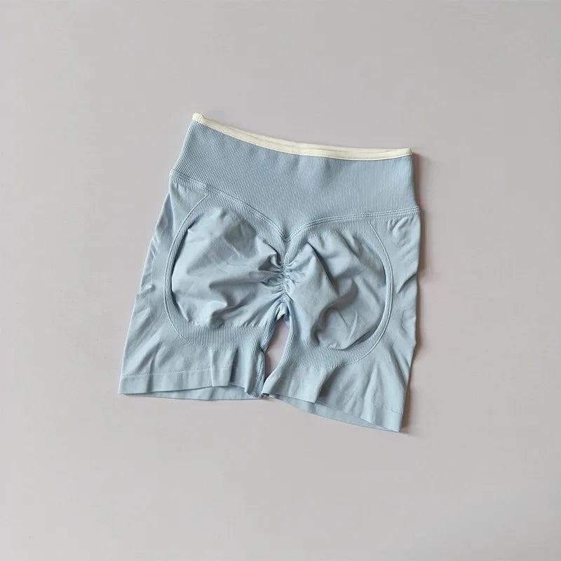 Women's High Waist Seamless Yoga Shorts For Gym And Running