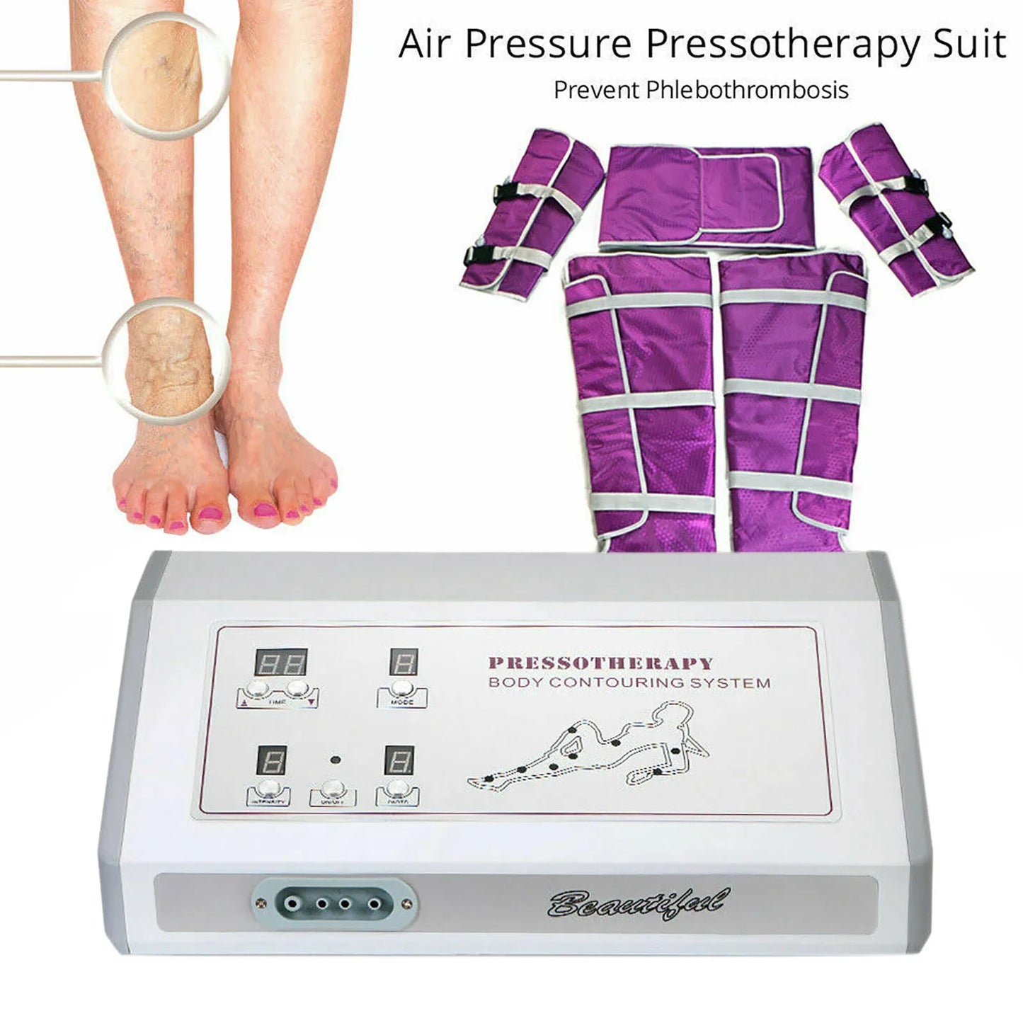 Bymaocar Pressotherapy 110V Air Pressure Massager Suit For Body Slimming