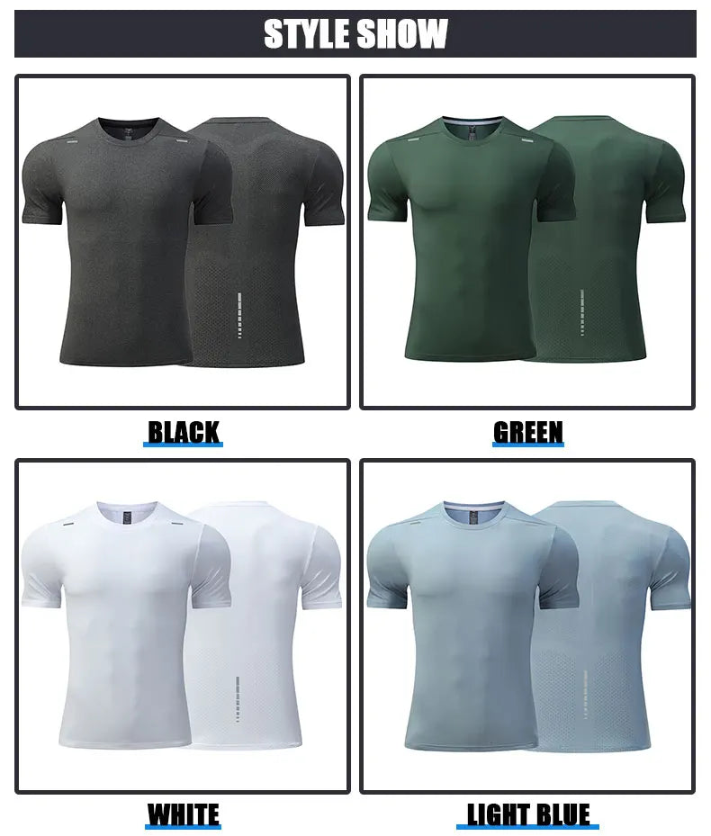 Shedao Men's Summer Breathable Quick Dry Cycling Top Outdoor Running T Shirt