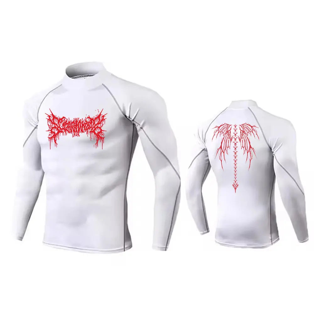 Mens Turtleneck Compression Shirt For Gym Performance Dry Rash Guard
